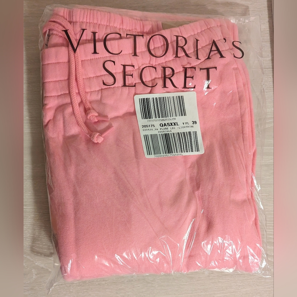 Victoria's Secret PINK High Waist Flare Sweatpants Light Pink XXL New 26681664